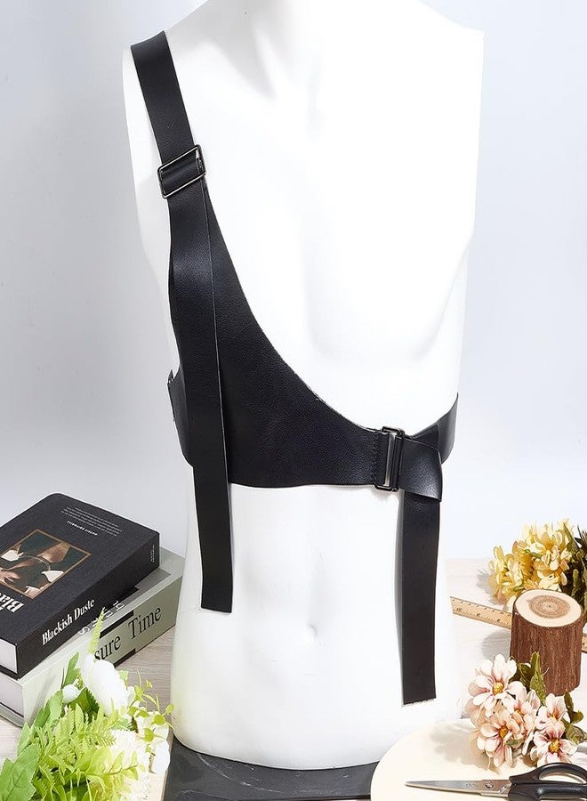 CABODYALS Black Vintage Waist Belt Imitation Leather Goth Harness Chest Punk Adjustable Gothic Rock Strap Rave Plus Size Boho Decorative Waistband Belts for Women Dress Clothes Body Jewelry Accessory - Image 3